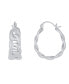 Silver Plated Curb Chain Hoop Earring