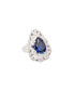 ფოტო #1 პროდუქტის Suzy Levian Sterling Silver Cubic Zirconia Pear Shape Weaving Halo Ring