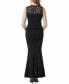 Maternity V-Neck Lace Trim Mermaid Maxi Dress