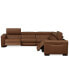 Фото #3 товара Rinan 125" 5-Pc. Leather Sectional with 2 Power Recliners, Created for Macy's