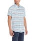 ფოტო #1 პროდუქტის Men's Short Sleeve Stripe Linen Cotton Shirt