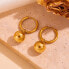 Фото #3 товара Stylish gold-plated earrings with balls