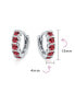 Round Solitaire Cubic Zirconia AAA CZ S-Style Wave Kpop Huggie Hoop Earrings For Women .925 Sterling Silver More Colors