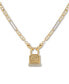 Фото #1 товара GUESS pavé Logo Padlock Pendant Necklace, 16" + 2" extender