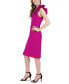 ფოტო #4 პროდუქტის Women's Ruffled-Shoulder Sleeveless Dress