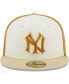 ფოტო #3 პროდუქტის Men's Cream, Gold New York Yankees Chrome Anniversary 59FIFTY Fitted Hat