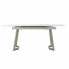 Фото #4 товара Обеденный стол DKD Home Decor Стеклянный Позолоченный Металл Белый (140 x 80 x 76 cm)
