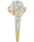 Diamond Bypass Ring in 14k White, Yellow or Rose Gold (1-1/2 ct. t.w.)