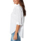 ფოტო #3 პროდუქტის Petite Amanda Cotton Button-Front Shirt