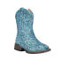 Roper Glitter Galore Square Toe Cowboy Toddler Girls Blue Casual Boots 09-017-1