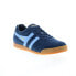 Фото #2 товара Gola Harrier Suede CMA192 Mens Blue Suede Lace Up Lifestyle Sneakers Shoes 8