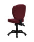 Фото #2 товара Mid-Back Burgundy Fabric Multifunction Ergonomic Swivel Task Chair