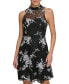 Фото #4 товара Women's Printed Sleeveless Fit & Flare Lace Dress