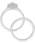 ფოტო #4 პროდუქტის Diamond Halo Cluster Bridal Set (1/2 ct. t.w.) in 14k White Gold