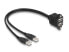 Delock USB 2.0 Kabel 2 x Typ-A Stecker zu 2 Buchse mit Schrauben zum Einbau