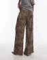 Фото #2 товара Topshop Tall leopard print plisse trouser