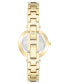 ფოტო #3 პროდუქტის Women's Three Hand Quartz Gold-tone Alloy Bangle Watch, 30mm