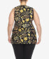 Plus Size Floral Sleeveless Tunic Top
