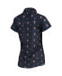 Фото #4 товара Women's Navy Houston Astros Floral Button Up Shirt