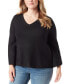 Фото #1 товара Trendy Plus Size Marietta Bell-Sleeve Sweater