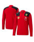 Фото #1 товара Men's Red Scuderia Ferrari Team Knit Half-Zip Jacket
