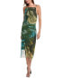 Jl Luxe Mesh Maxi Dress Women's Green M