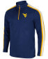 Фото #3 товара Men's Navy West Virginia Mountaineers 1955 Quarter-Zip Jacket