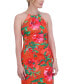 Фото #4 товара Women's Floral-Print Halter Sheath Dress