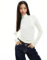 Фото #2 товара Only roll neck top in off white