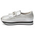Фото #3 товара COCONUTS by Matisse Bess Perforated Platform Loafers Womens Silver BESS-048