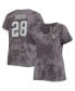 Фото #2 товара Women's Josh Jacobs Charcoal Las Vegas Raiders Plus Size Name and Number Tie-Dye T-shirt