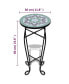 Mosaic Side Table Plant Table Green White