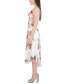 Petite Printed Chiffon Sleeveless A-Line Midi Dress