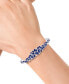 ფოტო #2 პროდუქტის EFFY® Sapphire (6 ct. t.w.) & Diamond (1/4 ct. t.w.) Statement Bracelet in 14k White Gold