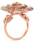 ფოტო #2 პროდუქტის Nude Diamond™ Rose Statement Ring (1 ct. t.w.) in 14k Rose Gold