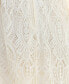 Juniors' V-Neck Crochet-Lace Long-Sleeve Dress