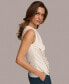 ფოტო #1 პროდუქტის Women's Button Trim Sleeveless Top