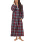 ფოტო #1 პროდუქტის Cotton Lace-Trim Flannel Nightgown
