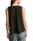 Women's Cotton Embroidered Yoke Sleeveless Top