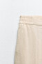 Wide-leg linen-blend trousers