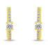 Charming gold-plated earrings with zircons EA772Y