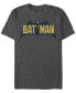 DC Men's Batman Classic Text Bat Logo Short Sleeve T-Shirt