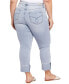 Фото #2 товара Plus Size High Rise Slim Straight Cuff Jeans