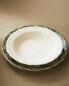 Фото #1 товара Earthenware soup plate with raised-design edge