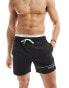 Calvin Klein meta legacy medium double waistband swim short in black