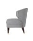 Cybele Velvet Channel Back Accent Chair with Nailhead Trim