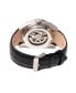 ფოტო #2 პროდუქტის Automatic Daniels Silver & Black Leather Watches 43mm