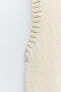 Plain knit v-neck top