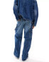 Weekday Sphere co-ord relaxed fit jeans with carpenter styling in blue