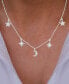 Фото #2 товара Macy's cubic Zirconia Star & Moon Dangle Statement Necklace in Sterling Silver, 16" + 2" extender (Also in 14k Gold Over Silver)